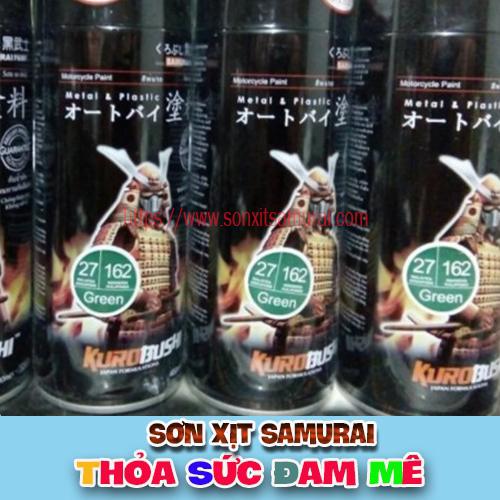 Chai sơn xanh lá 162 sơn samurai