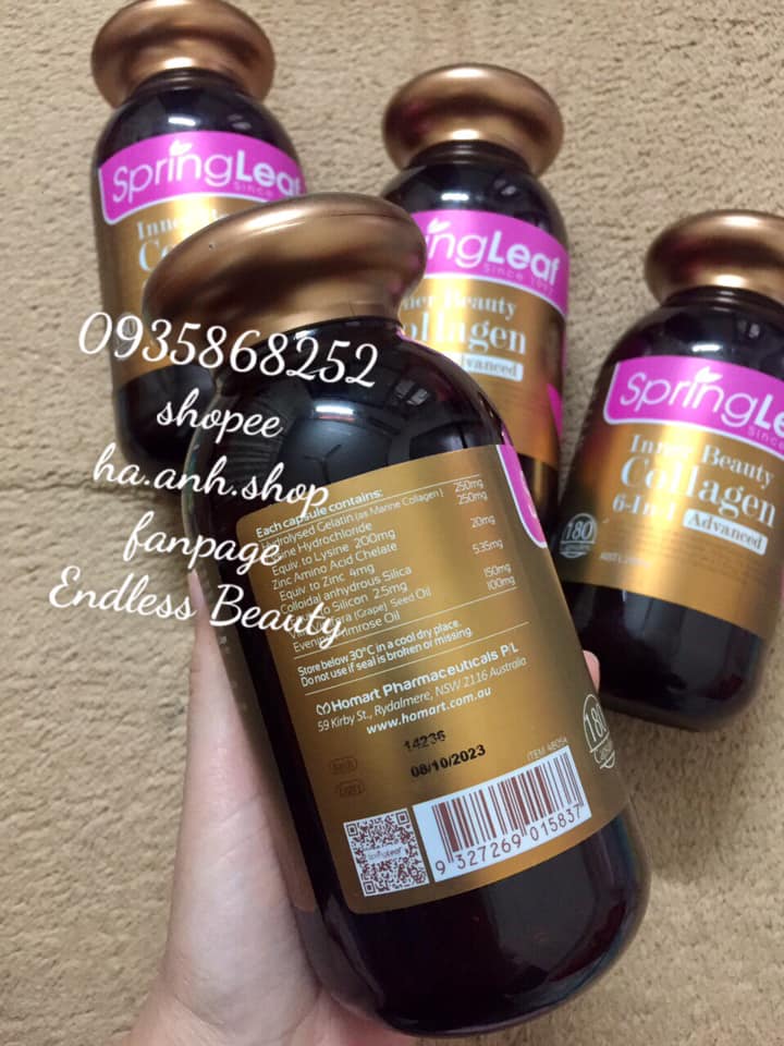 Springleaf Inner Beauty Collagen 6-In-1 Advanced 180 viên