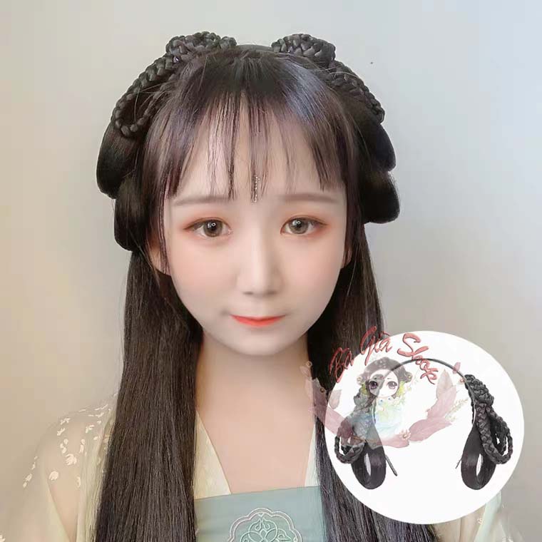 Cài búi tóc giả cổ trang cài búi  sẵn tiện lợi