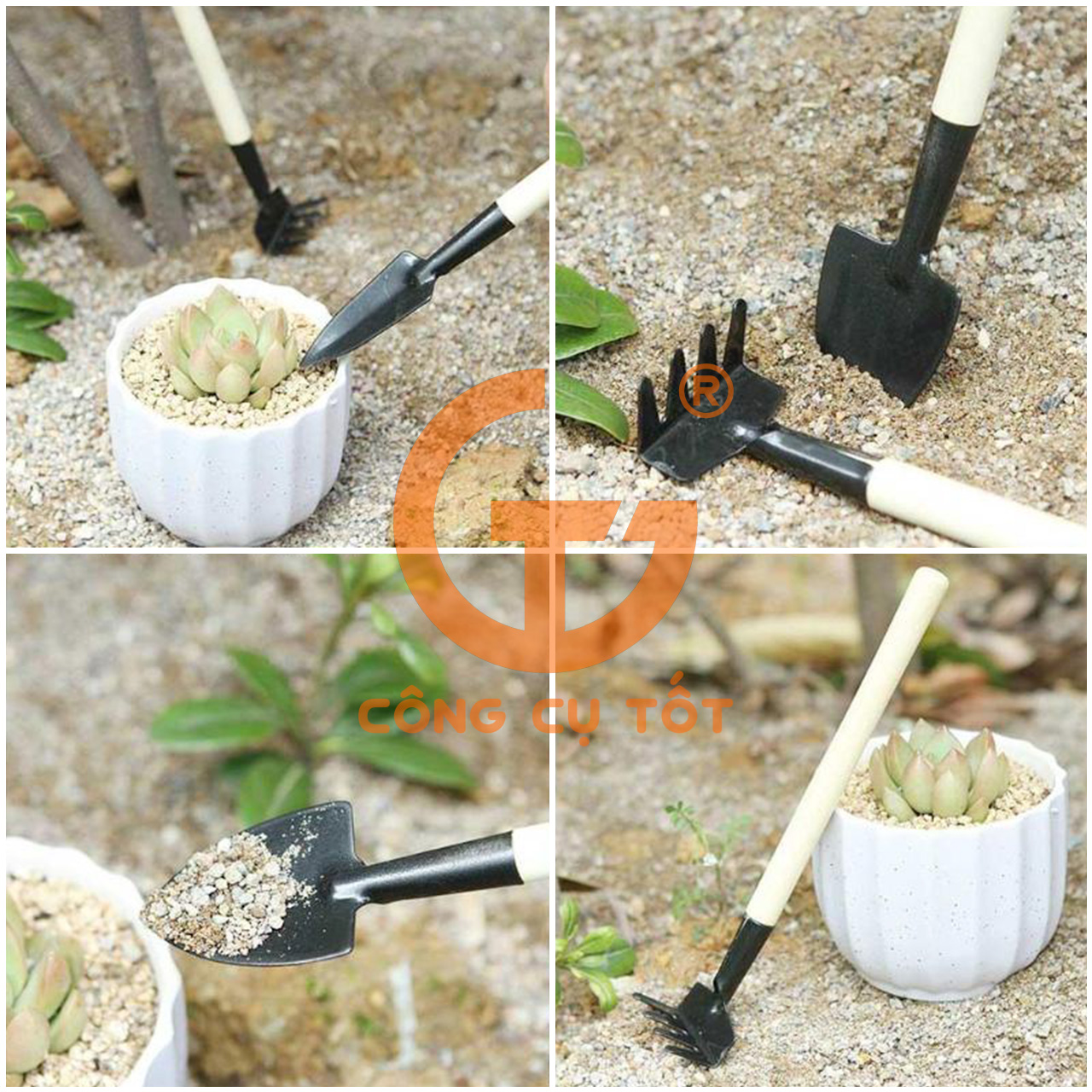 Bộ cuốc xẻng mini trồng cây cảnh