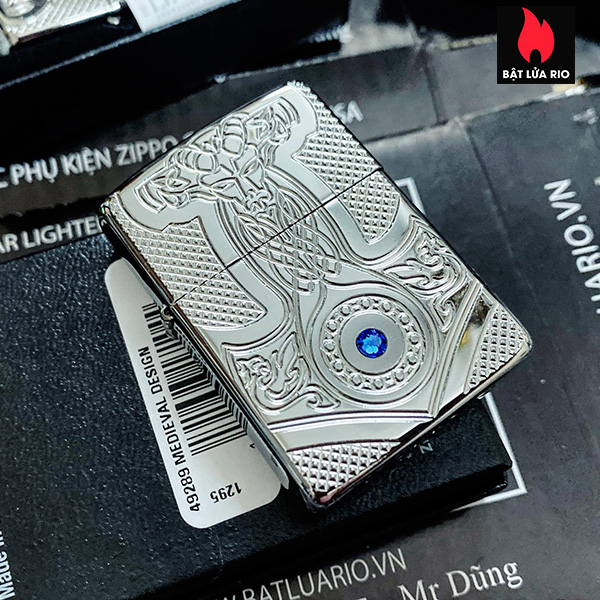 Zippo 49289 - Zippo Medieval Armor High Polish Chrome