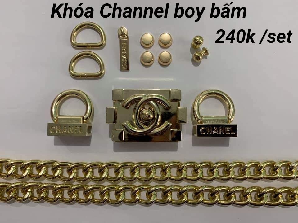 Phụ kiện set khoá Boy túi xách