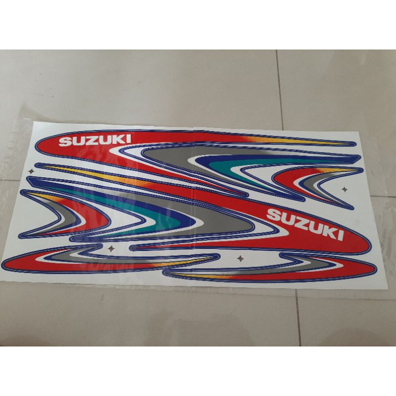 Bộ tem dán xe máy suzuki viva đỏ