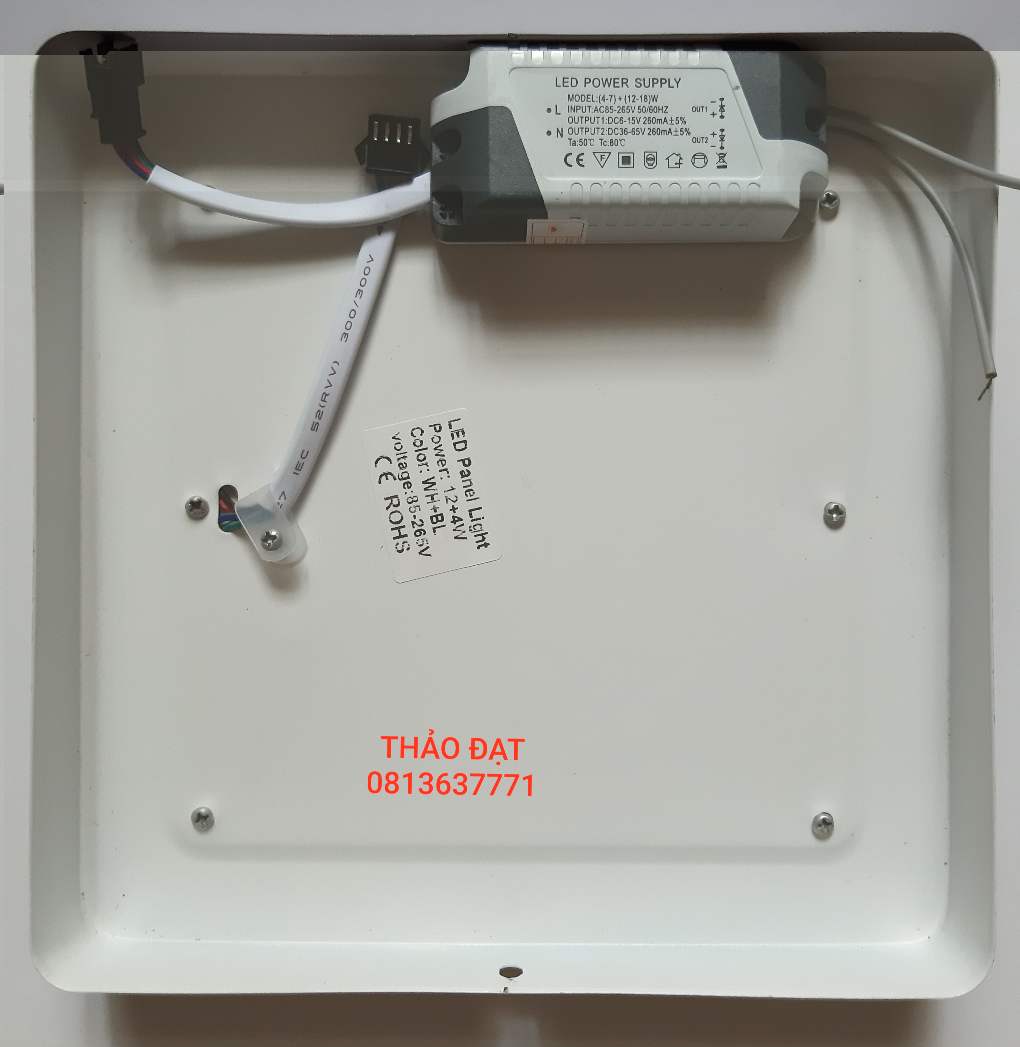 ĐÈN LED ỐP + ÂM TRẦN  - 3 CHẾ ĐỘ MÀU 12W+4W
