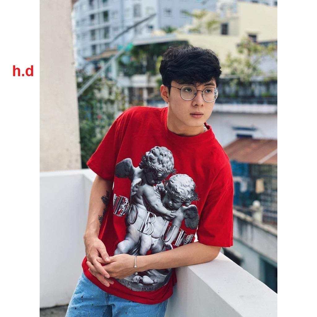 Áo thun tay lỡ BOBUI Thiên Thần chất cotton