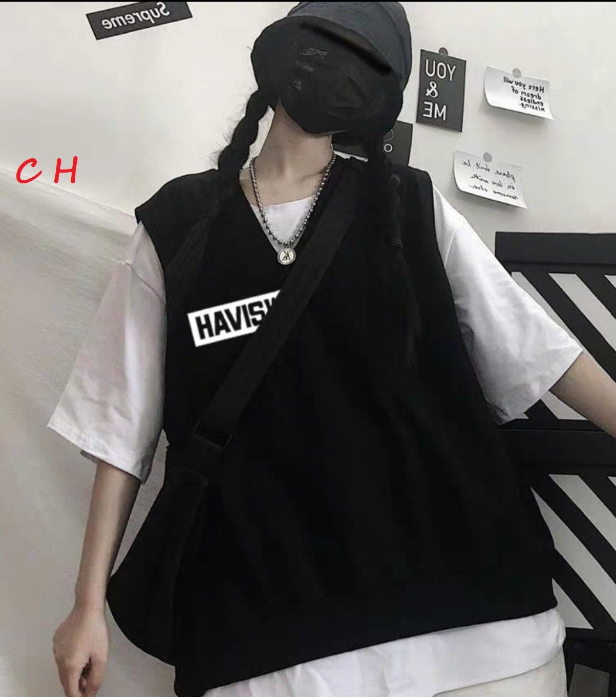 Sét gile Havi + áo phông trắng COH0820
