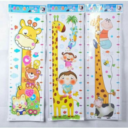 Tấm Dán Tường Đo Chiều Cao Họa Tiết Dễ Thương Cho Bé (không kèm keo dán)