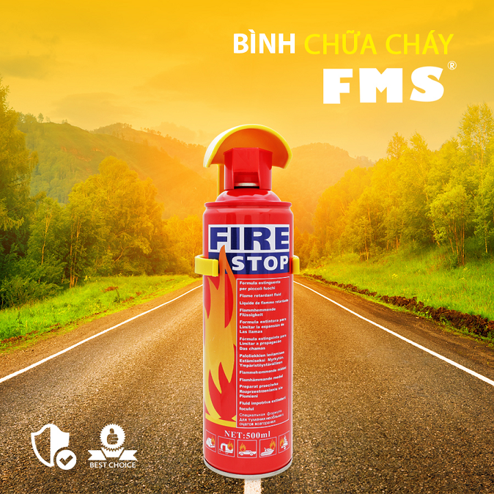 BÌNH CHỮA CHÁY MINI Ô TÔ XE MÁY 500ml
