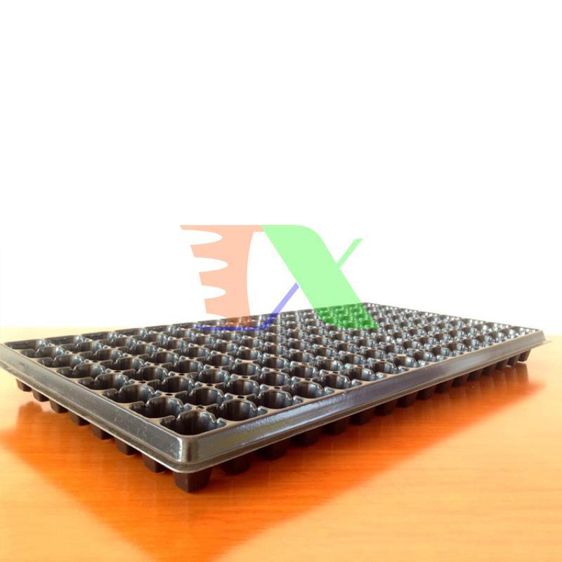 Bộ 5 khay ươm cây, khay ươm hạt, vỉ ươm (128 lỗ)(Đen)