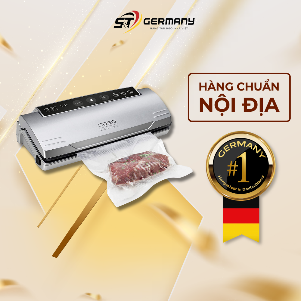 Máy hút chân không thực phẩm nội địa đức chính hãng caso vc10, hàn miệng túi cao cấp | germanysnt 0620002
