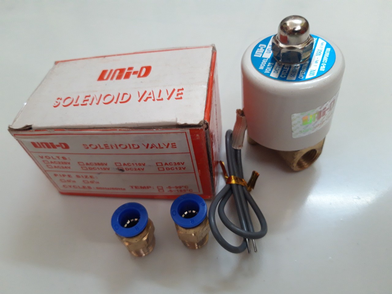 Van điện từ gài nhanh ống 8mm 24VDC (cuộn đồng) dùng cho phun sương tự động