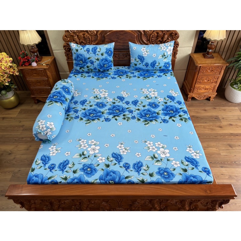 Bộ ga gối vải thun hàn quốc 3D ( nhận may theo yêu cầu)