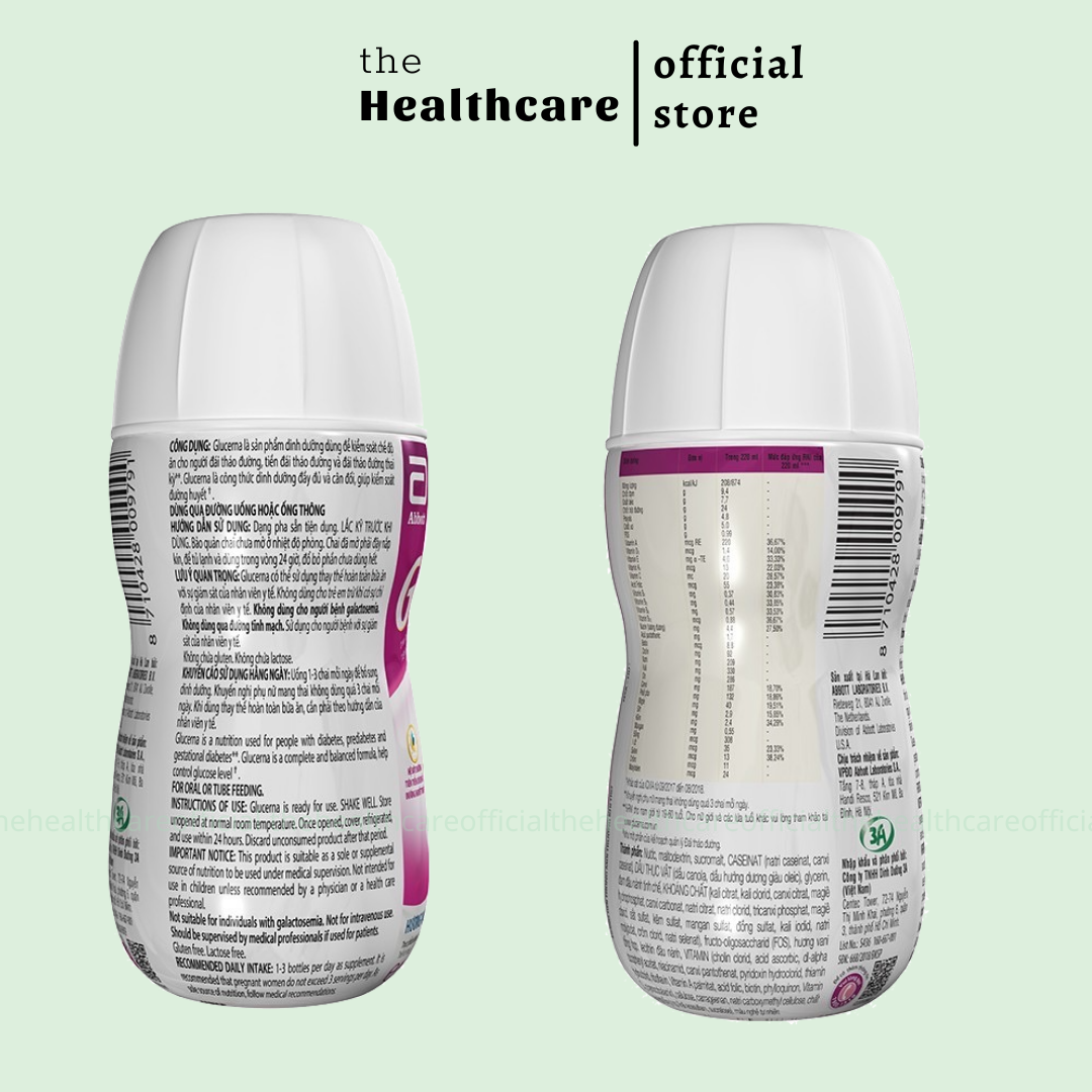 Sữa nước Glucerna chai 220ml dành cho người tiểu đường