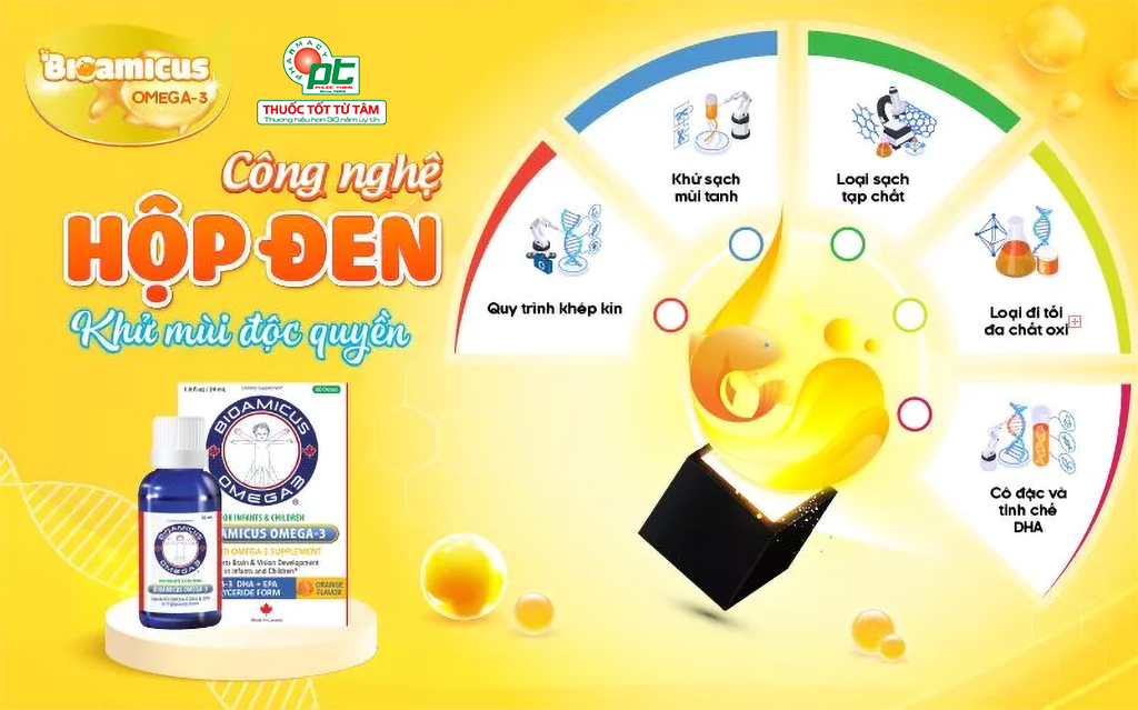 Bổ sung DHA cho bé Bioamicus DHA Omega 3 lọ 30ml