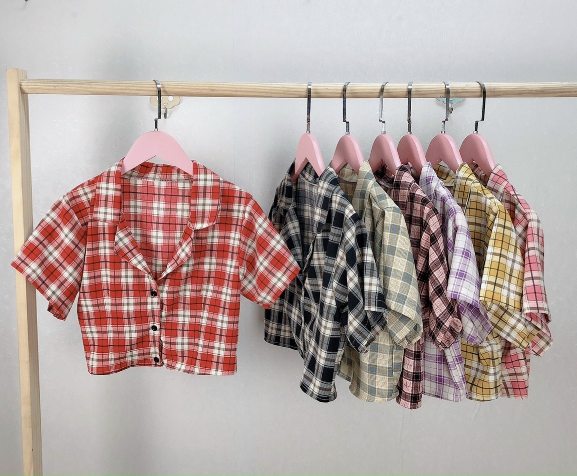 [HCM]Áo sơ mi caro cổ vest