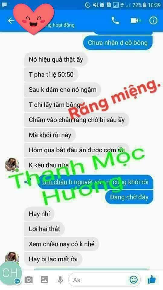 Nước súc miệng ,sâu răng.... thanh mộc hương