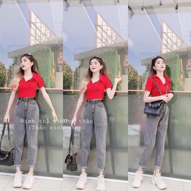 Quần bagy bò trơn khói(200)