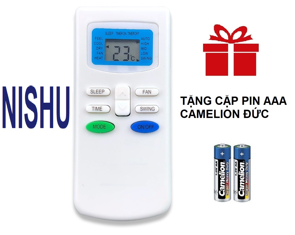 [HCM]Remote Điều Khiển Máy Lạnh Máy Điều Hòa NISHU mẫu 1