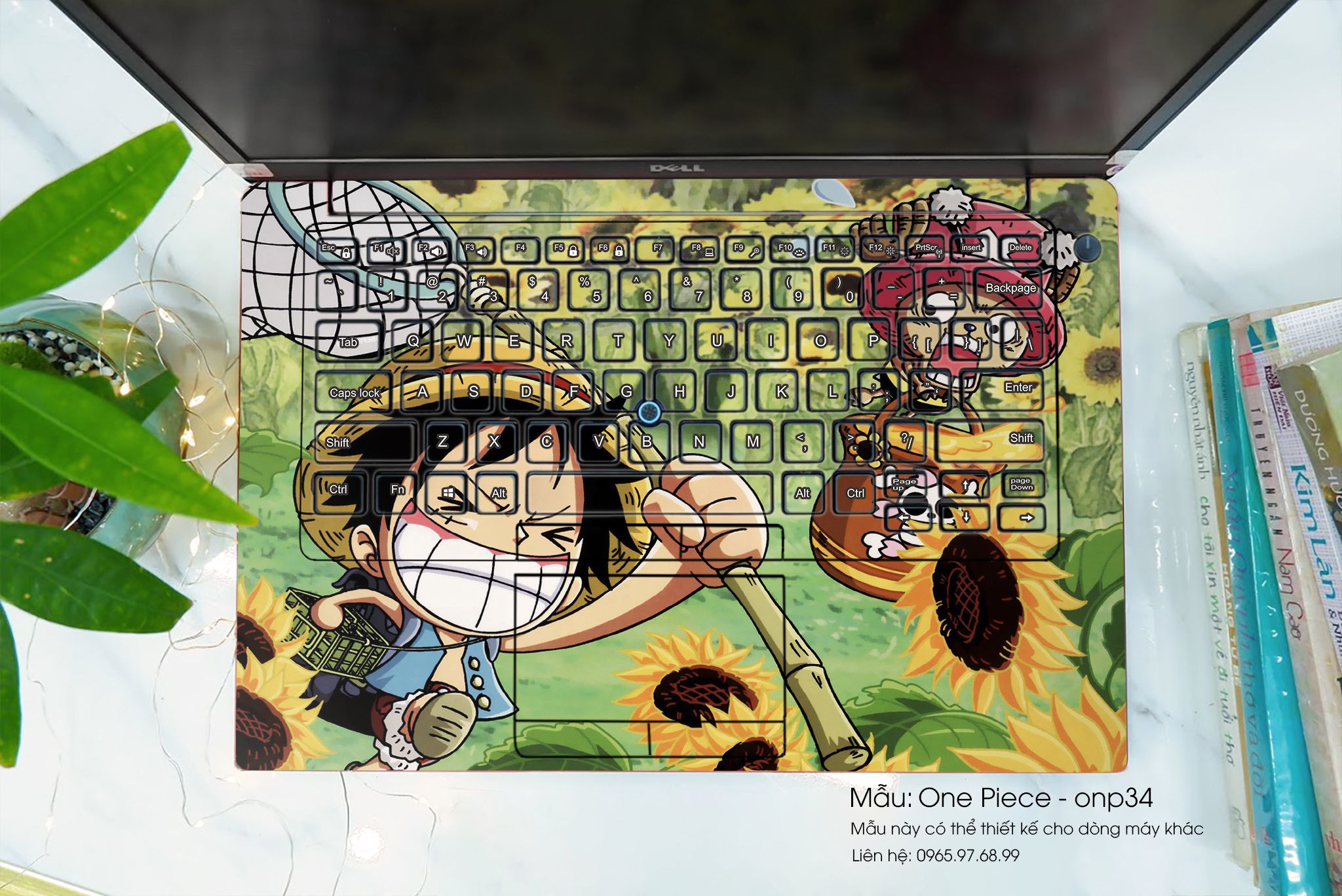 Decal Skin dán Surface Pro / Laptop / Go / Book mẫu One Piece (inbox mã máy cho shop)