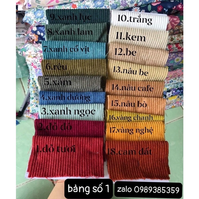 Vải nhung tăm trơn to
