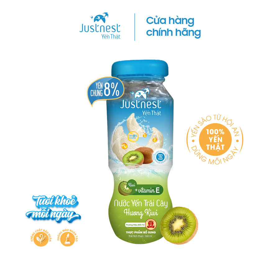 Nước yến thật Justnest 8% yến chưng (chai 160ml)