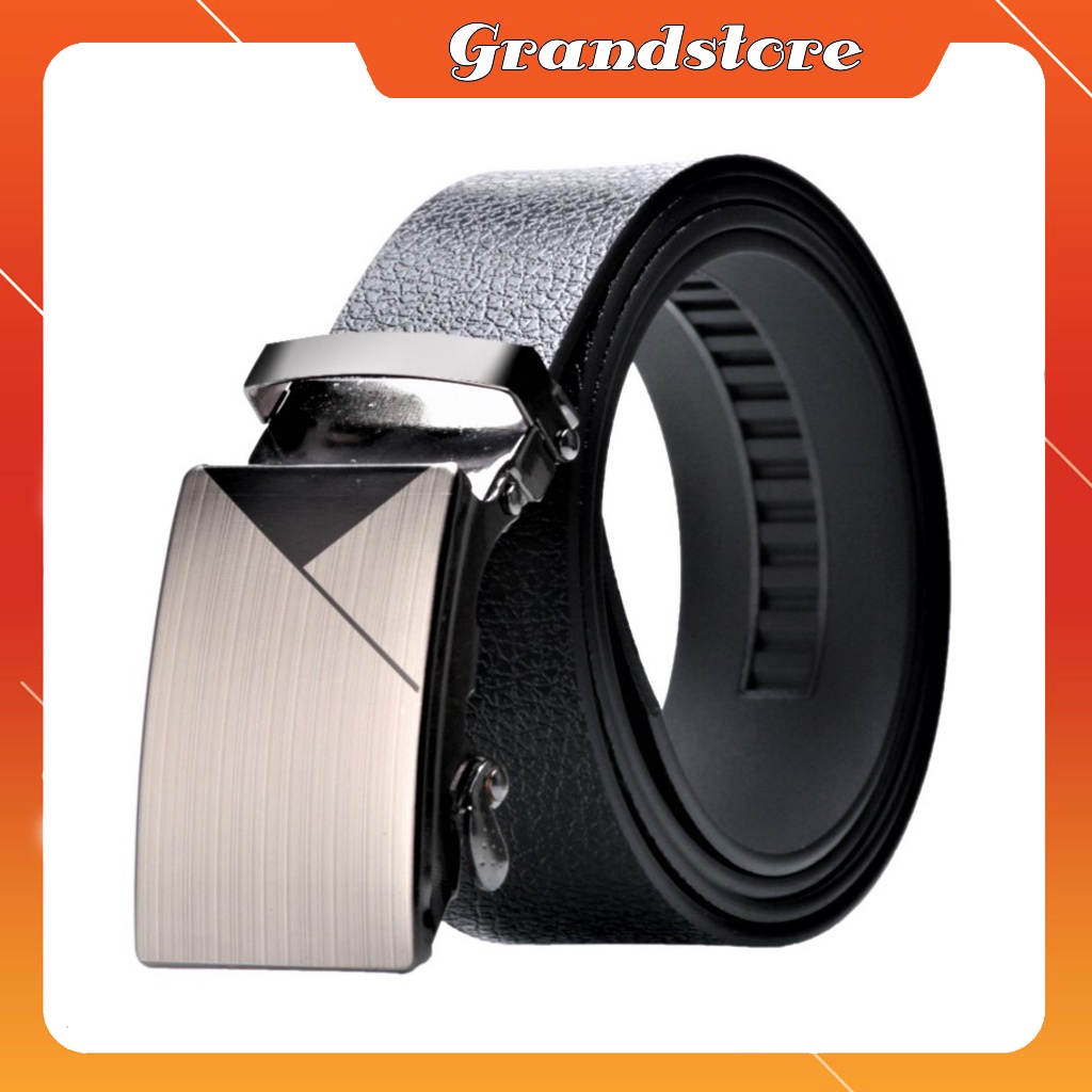 Dây nịt thắt lưng nam đen mặt vuông bản nhỏ khóa tự động dây lưng nịt bụng quần tây jean thời trang học sinh văn phòng