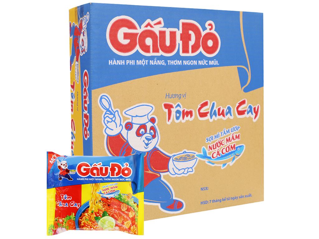Mì Gấu đỏ 63g - Thùng 30 gói - CTY BÁT MUỘI