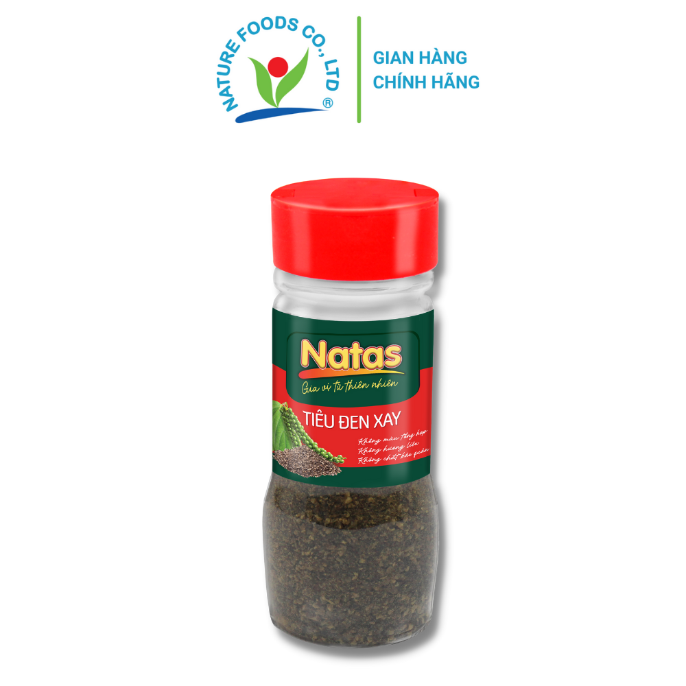 TIÊU ĐEN XAY NATAS gia vị tiện dụng (hũ 55g)