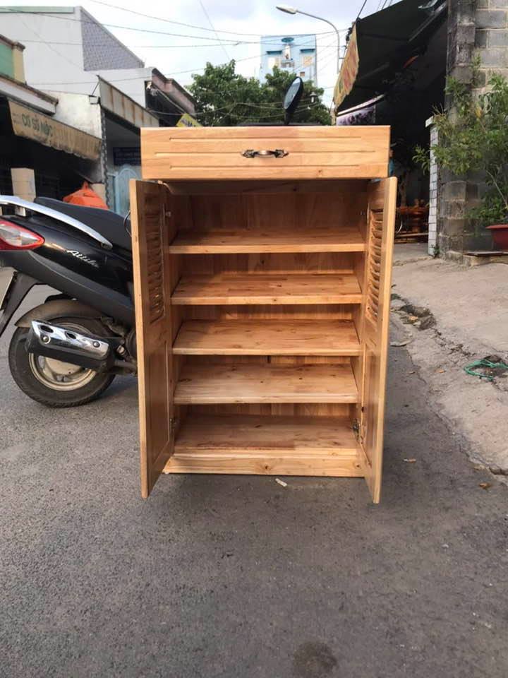 Tủ giày dép gỗ thông