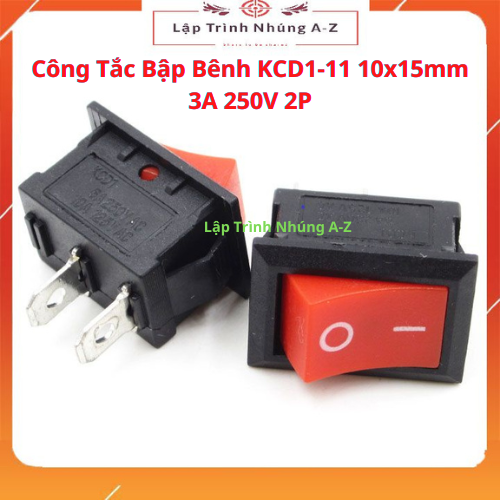 Công tắc bập bênh kcd1-11 10x15mm 3a 250v 2p