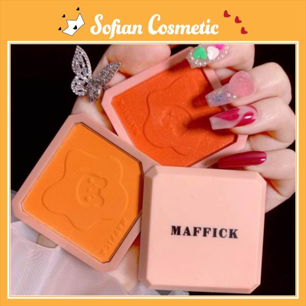 MAFFICK - Phấn má hồng nội địa Trung Maffick Egg Bear Blush Double Two-color 2 tầng, 2 màu siêu xinh - Sofian Cosmetic