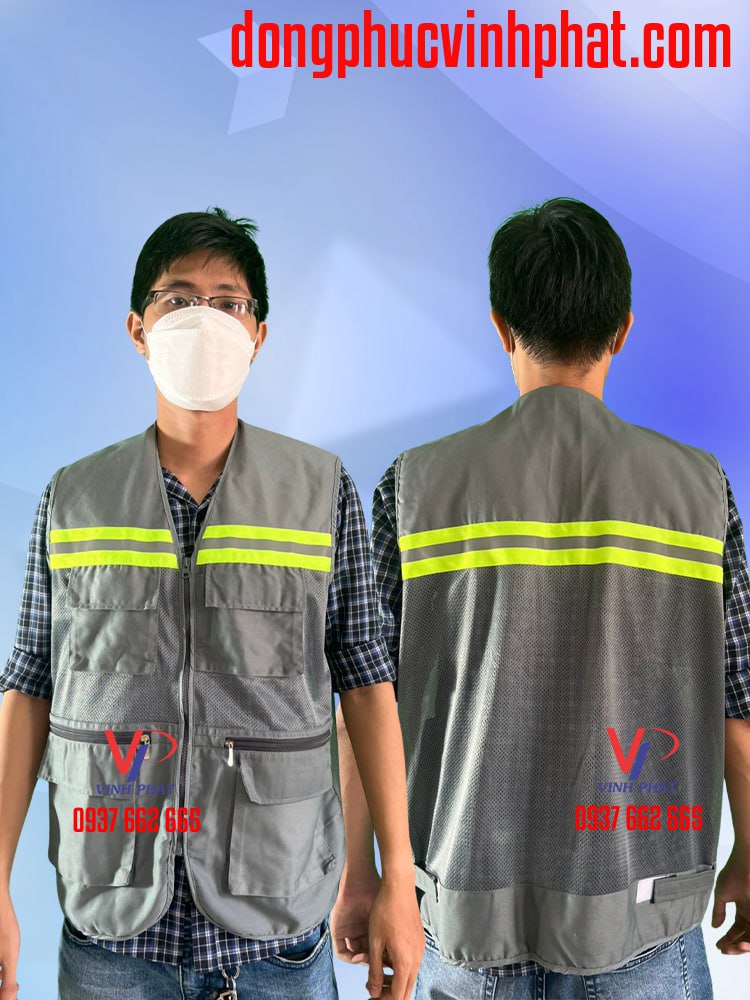 Áo gile kỹ sư phản quang bảo hộ lao động công trình Áo Giám Sát Kỹ Thuật, Áo công nhân