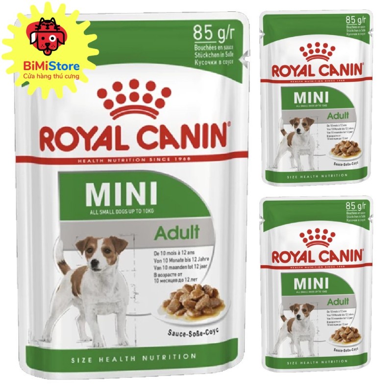 Thức Ăn Cho Chó Nhập Khẩu Từ Pháp 85g - Pate Cho Chó Royal Canin Mini Adult | BiMiStore