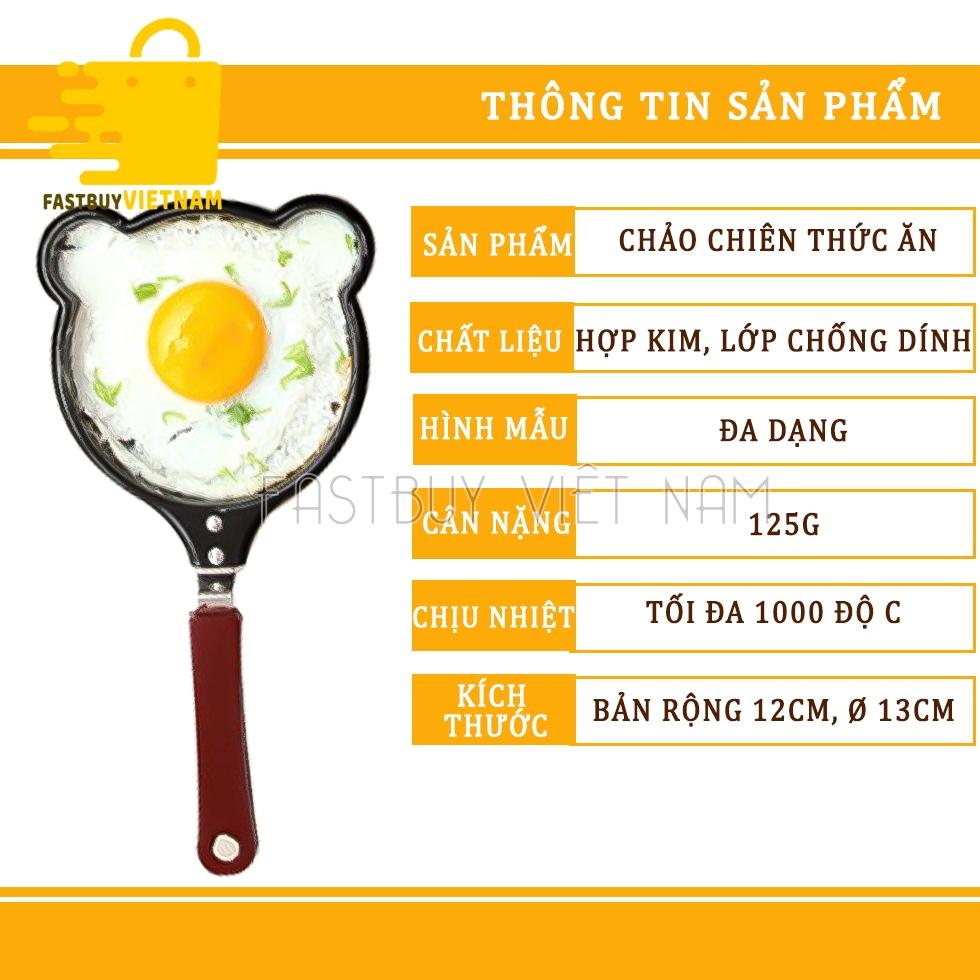 Chảo chiên trứng nhiều hình đáng yêu