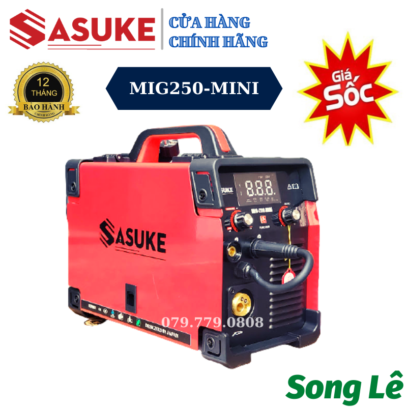 [HCM]Máy hàn Mig 5 chức năng  Sasuke MIG 250 mini  - Không cần dùng khí - Thợ chuyên và Gia đình