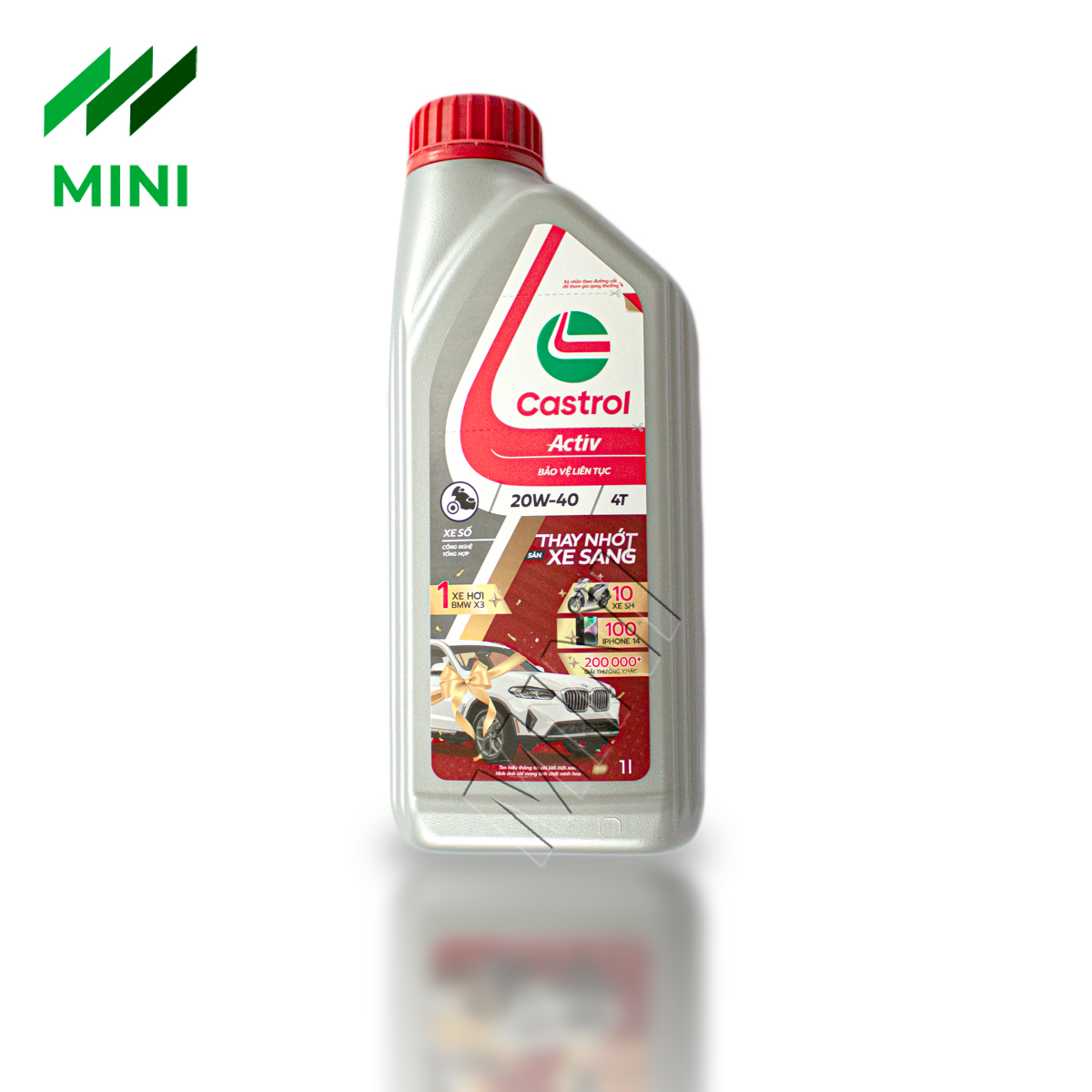 Dầu nhớt tộng hợp Castrol ACTIV 20W-40-4T (1 Lít)