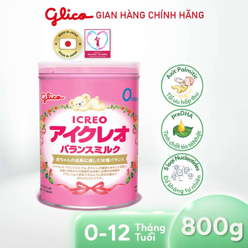 (Glico Icreo Balance Milk) Sữa Glico Icreo Balance Milk - Lon 800g
