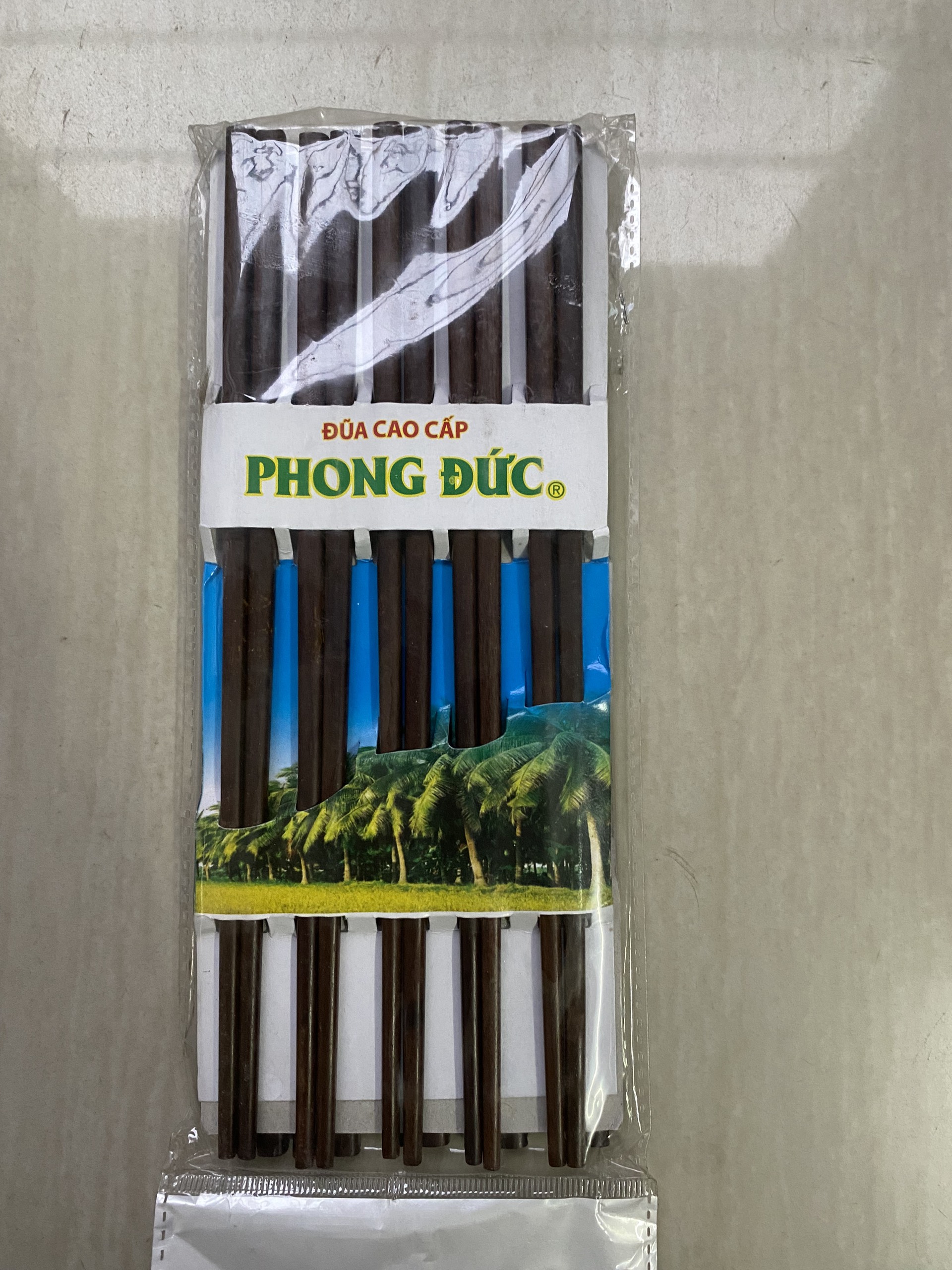 Set Vỉ 10 Đôi đũa gỗ mun cao cấp