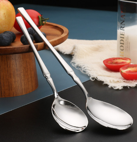 Muỗng ăn cơm dáng dài inox 304 dày dặn - thìa múc canh hàn quốc bền đẹp - thìa inox ăn phở - thìa muỗng inox 304 cao cấp