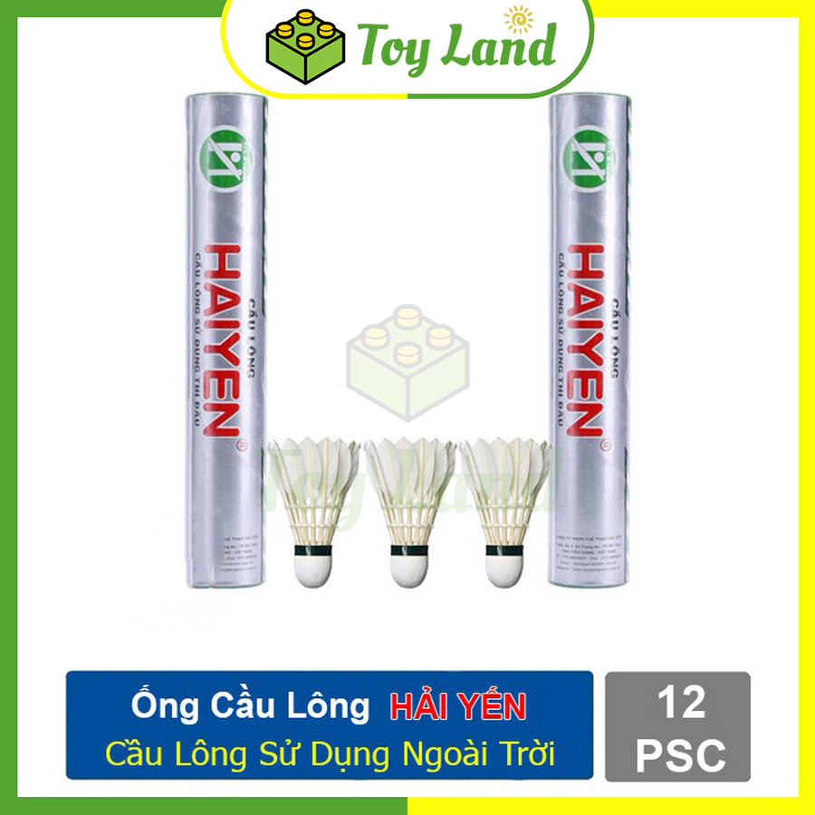 Ống cầu lông hải yến chính hãng chất lượng cao 6 12 trái cầu lông dùng tập luyện thi đấu phụ kiện thể thao