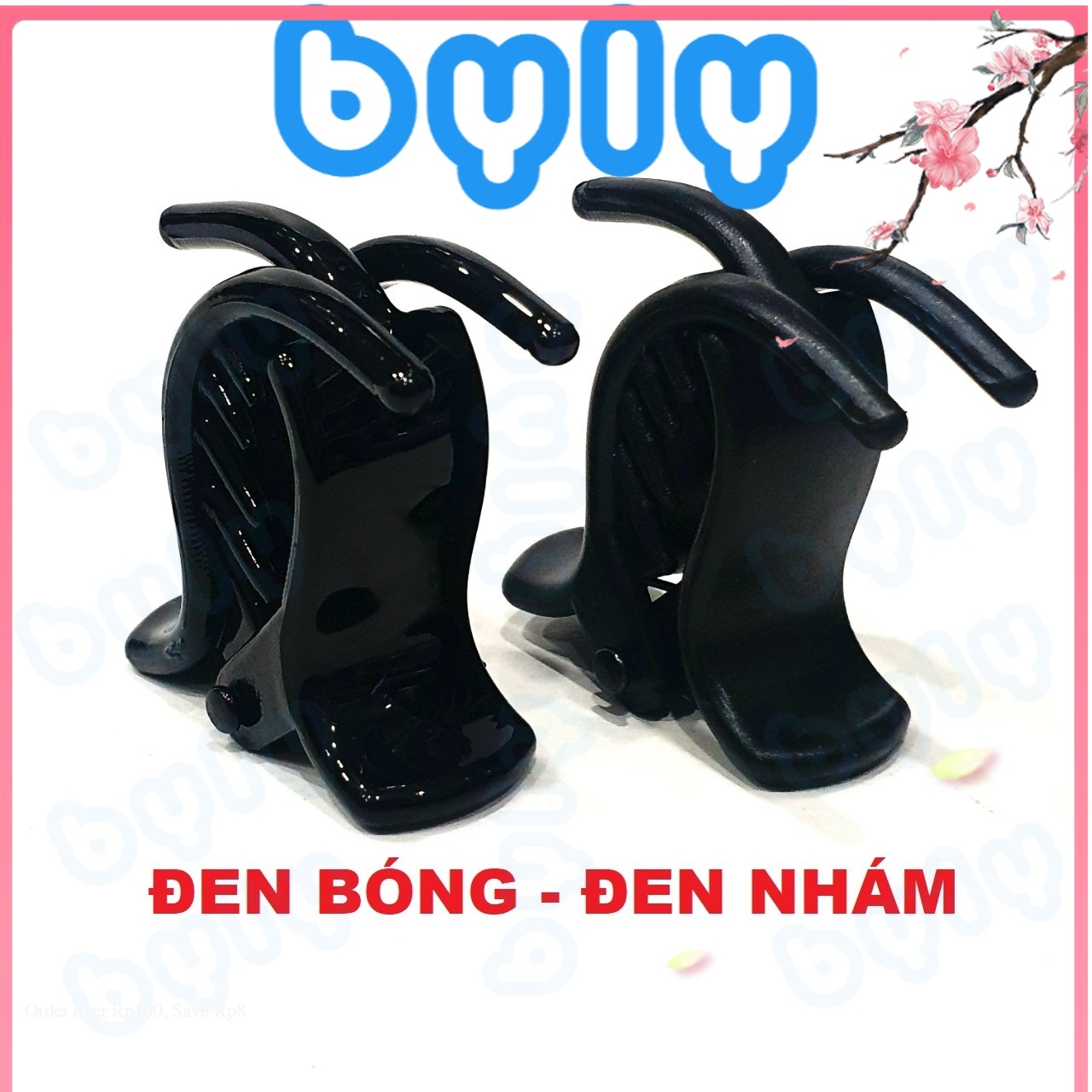 Kẹp tóc càng cua 3 răng loại nhỏ đen nhám - đen bóng - byly shop