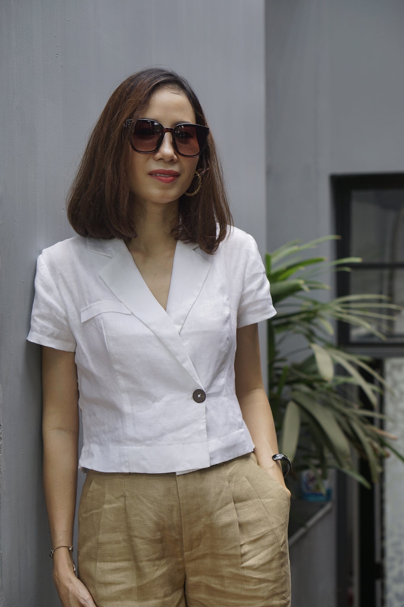 [HCM]Quần linen cạp cao ống suông GINGER - MaxMessi