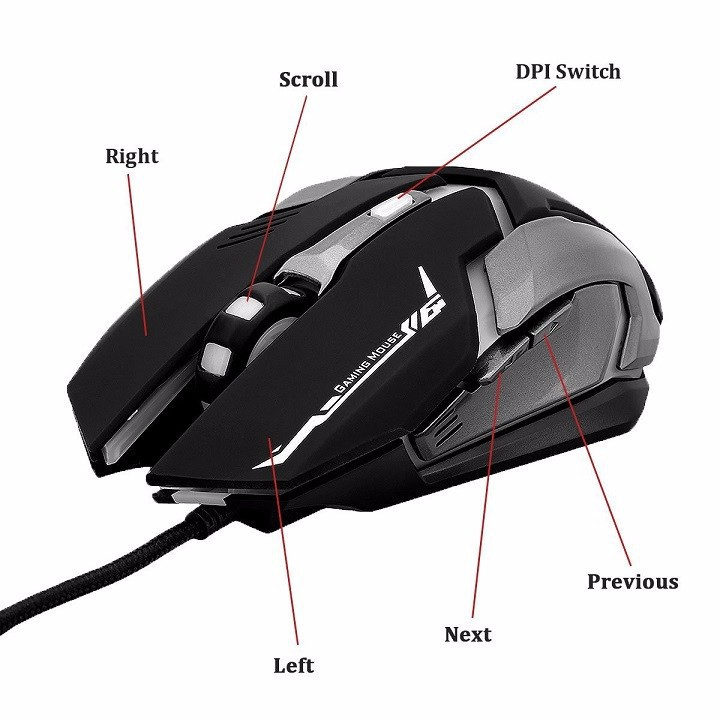 Chuột chơi game LED Gaming mouse Excelvan K1023
