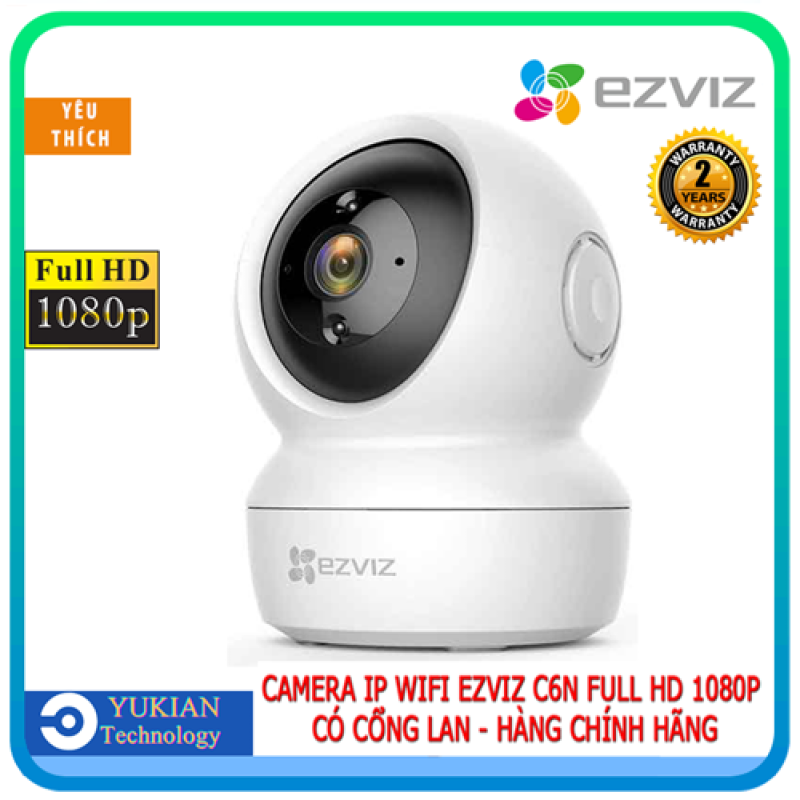 Camera IP WiFi Xoay 360° EZVIZ C6N 2MP 1080P  (NEW) - Camera không dây, theo dõi chuyển động, Hãng Phân Phối Chính Thức