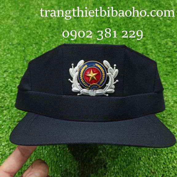 Nón bảo vệ xanh đen kèm sao