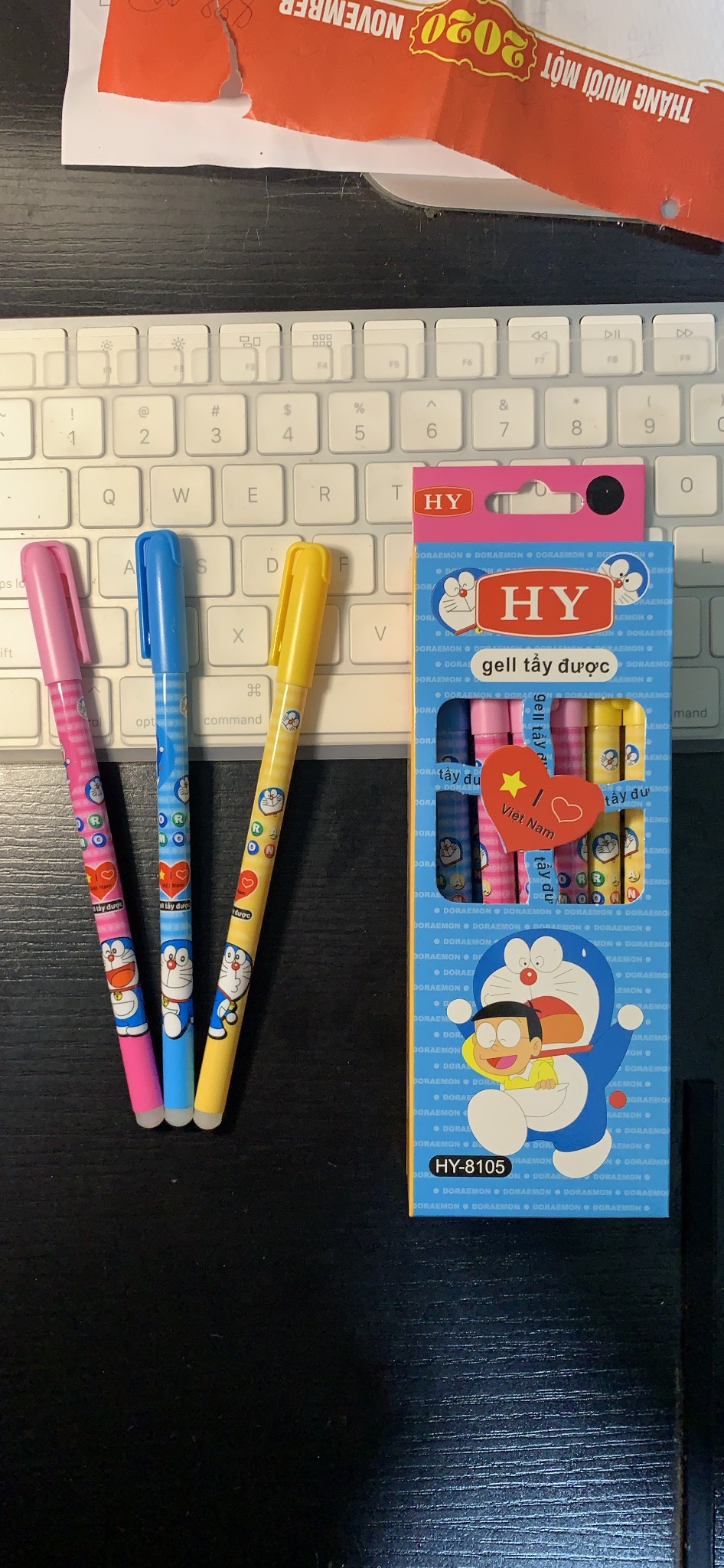 12 Cây Bút Gel Xoá Được Hình Doremon, viết bi xoá được Hình Doremon cam kết hàng đúng mô tả