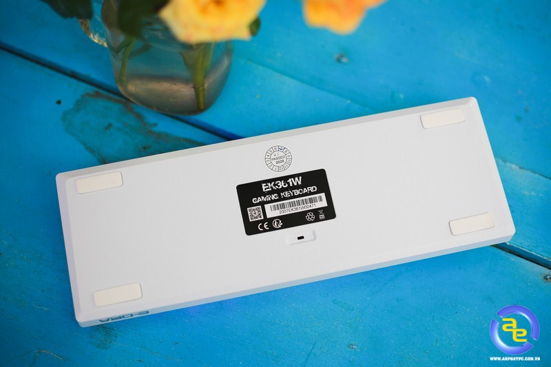 Bàn phím cơ E-DRA EK361W V2 Bluetooth White Blue switch