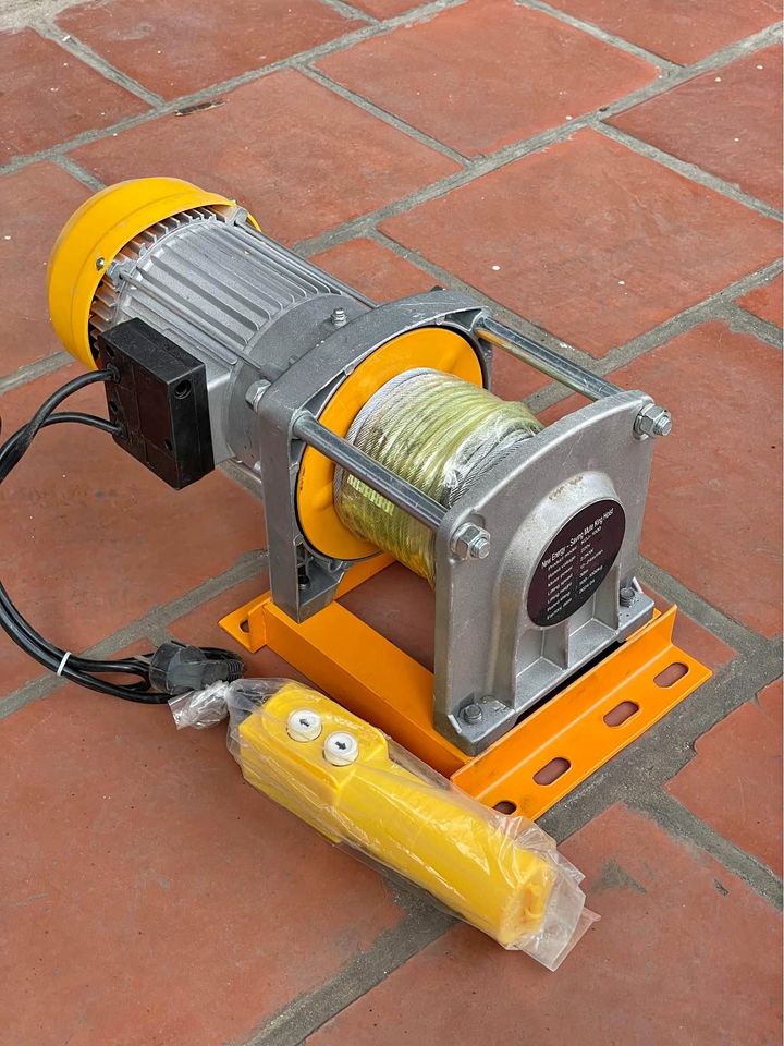 Tời điện nhanh 220v, Máy tời điện mặt đất nâng kéo vật liệu xây dựng tải trọng 500-100kg