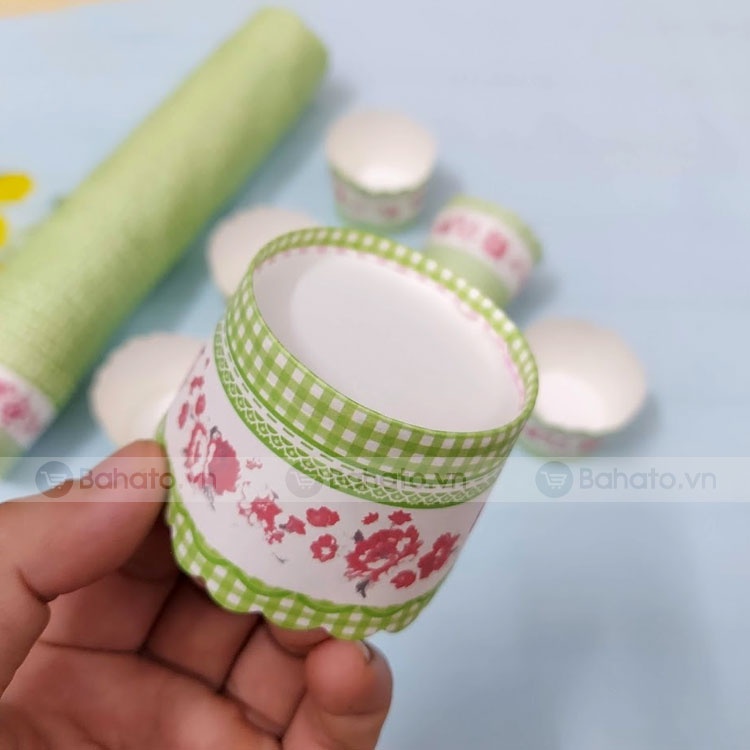 Cup giấy cứng làm bánh cupcake, muffin 6cm (50 cái)
