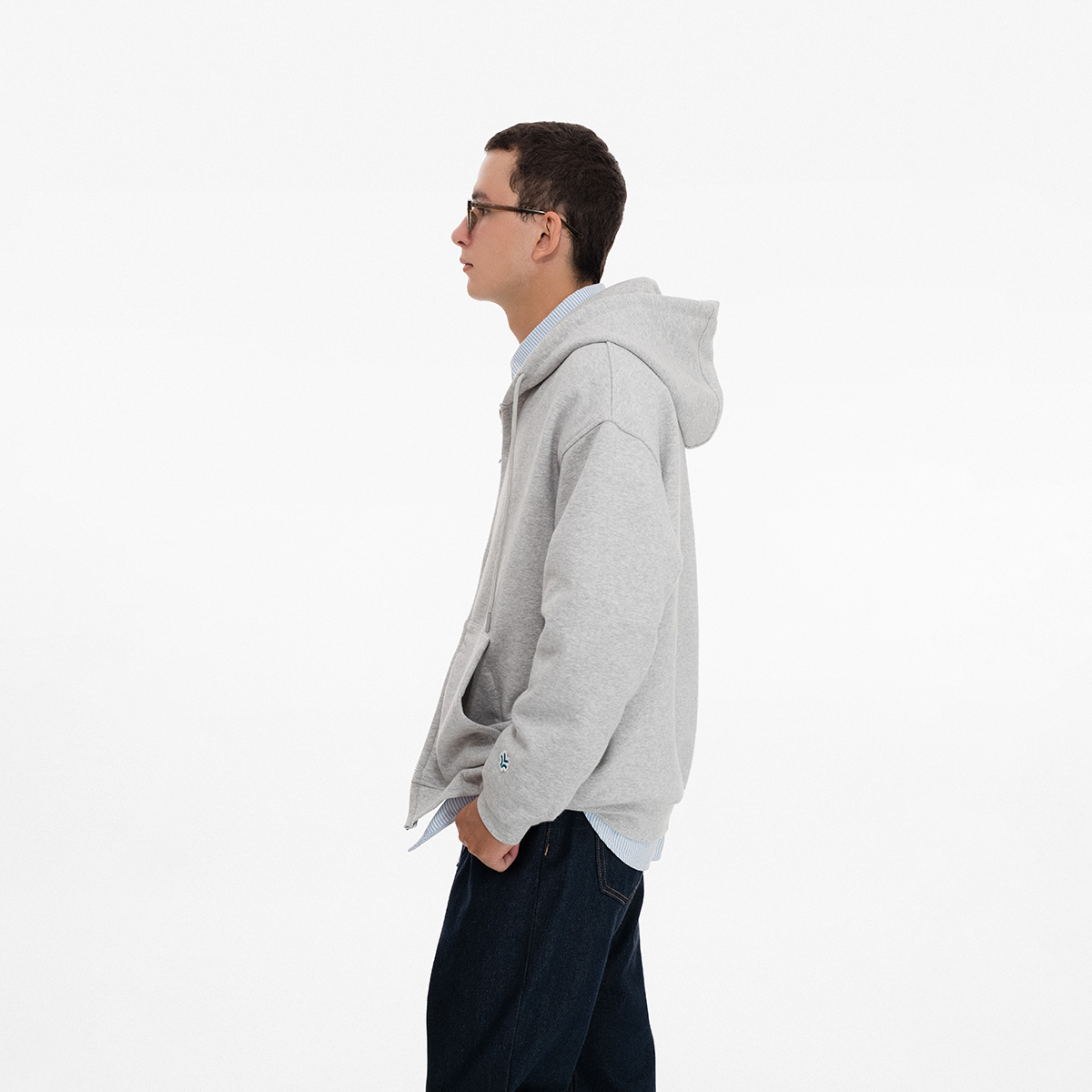 Áo Hoodie Owlbrand Fullzip/ Xám
